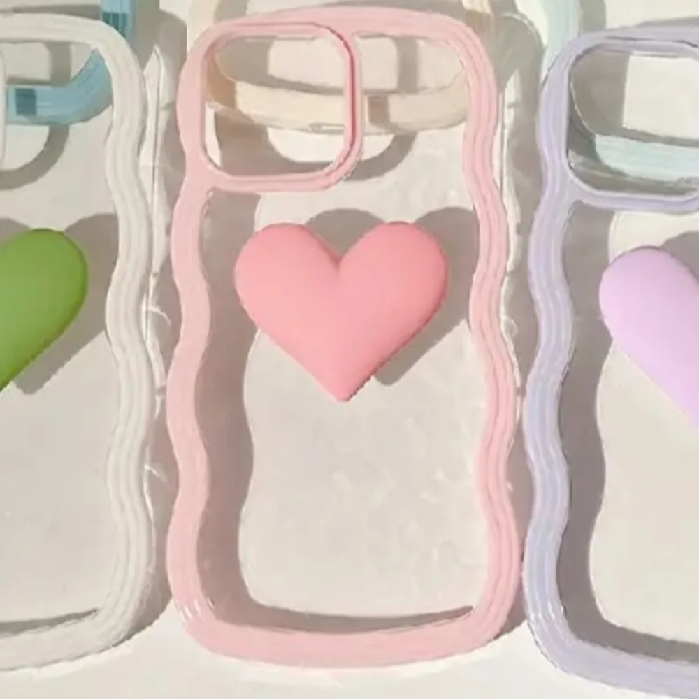 Brand new Apple Iphone 14 Pro Max Wavy love heart 🩷Silicone Phone Case